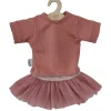 Hollie T-Shirt And Tulle Tutu / Skirt For The Gordi Dolls In The Color Old Rose* Doll Clothes