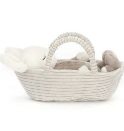 Jellycat knuffels Jellycat Rock A Bye Mouse With Carrier* Mice & Rat Cuddly Toys