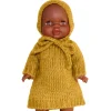Minikane Knitted Set Gasparine By Color: Moutarde* Doll Clothes