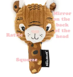 Les Déglingos Les Deglingos Tiger Rattle With Mirror 18.5 Cm* Other Stuffed Animals