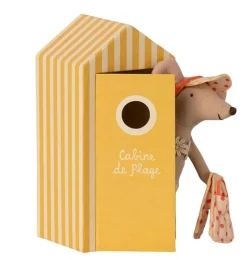 Maileg Beach Mouse Big Sister With Beach Booth* Doll House & Mouse House