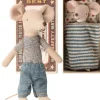 Maileg Big Brother Mouse In Matchbox* Doll House & Mouse House