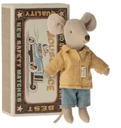 Maileg Big Brother Mouse In Matchbox* Doll House & Mouse House