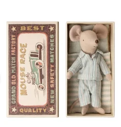 Maileg Big Brother With Pajamas In A Box* Mice & Rat Cuddly Toys