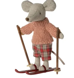 Maileg Big Sister Mouse With Ski Set* Doll House & Mouse House