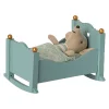 Maileg Craddle For The Baby Mice Blue* Doll Furniture And Accessories