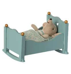 Maileg Craddle For The Baby Mice Blue* Doll Furniture And Accessories