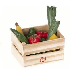 Maileg Fruit And Vegetables In Wooden Box* Doll Furniture And Accessories