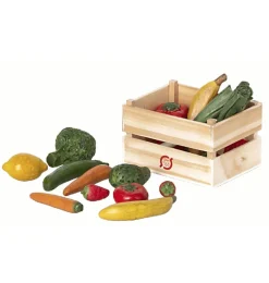 Maileg Fruit And Vegetables In Wooden Box* Doll Furniture And Accessories