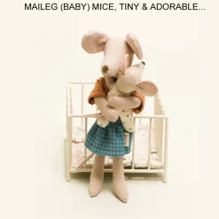 Maileg High Chair / Mice / Off-White* Doll Furniture And Accessories