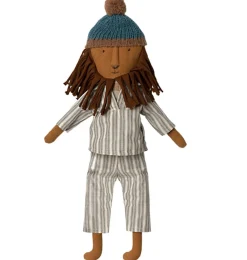 Maileg Jungle Friends Lion With Pajamas And Knitted Hat* Other Stuffed Animals