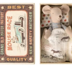 Maileg Little Brother Mouse In Matchbox* Doll House & Mouse House