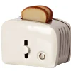 Maileg Miniature Toaster Off White 4 Cm* Doll Furniture And Accessories