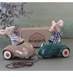 Maileg Mouse Car Dark Green* Doll Furniture And Accessories