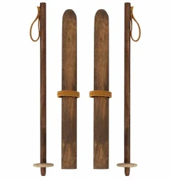 Maileg Skis & Ski Poles For Big Sister And Big Brother Mouse* Doll Furniture And Accessories