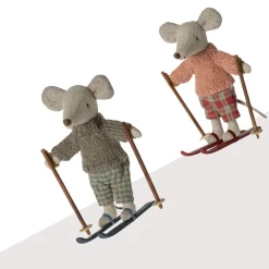 Maileg Skis & Ski Poles For Big Sister And Big Brother Mouse* Doll Furniture And Accessories