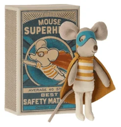 Maileg Superhero Mouse In Matchbox* Doll House & Mouse House