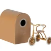 Maileg Tricycle Bike With Shelter For The Mice / Color Ocher Yellow* Doll Furniture And Accessories