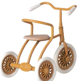 Maileg Tricycle Bike With Shelter For The Mice / Color Ocher Yellow* Doll Furniture And Accessories