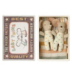 Maileg Twin Mice In Matchbox* Doll House & Mouse House