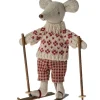 Maileg Winter Mouse With Ski Set / Mother Mouse* Doll House & Mouse House