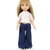 Minikane Amigas – Ensemble Trousers Jean Et Top Faustine And Double Gaze Rose Tendre* Doll Clothes
