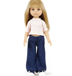 Minikane Amigas – Ensemble Trousers Jean Et Top Faustine And Double Gaze Rose Tendre* Doll Clothes