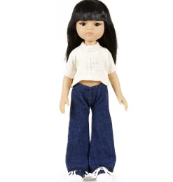 Minikane Amigas – Ensemble Trousers Jean Et Top Faustine And Double Gaze Ecru* Doll Clothes