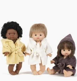 Minikane Bathrobe For Gordi Dolls / Color: Raisin* Doll Clothes