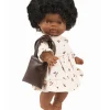 Minikane Brown Leatherette Tote Bag For Gordi Dolls* Doll Furniture And Accessories