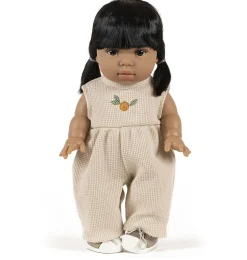 Minikane Combinaison Linda And Maille Nid D'Abeille Lin Et Sa Broderie Orange For Gordi Dolls* Doll Clothes