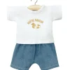 Minikane Ensemble T-Shirt "Maitre Nacheur" & Denim Shorts For Gordi Dolls* Doll Clothes