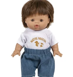 Minikane Ensemble T-Shirt "Maitre Nacheur" & Denim Shorts For Gordi Dolls* Doll Clothes