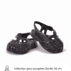 Minikane Plastic Sandals For Gordi Dolls Black* Doll Furniture And Accessories