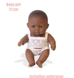 Miniland poppen Miniland Baby Doll Latino American Girl 21 Cm* Miniland Dolls