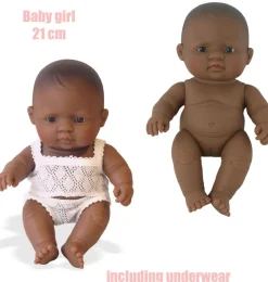 Miniland poppen Miniland Baby Doll Latino American Girl 21 Cm* Miniland Dolls