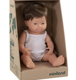 Miniland poppen Miniland Doll Boy With Down Syndrome 38 Cm* Miniland Dolls