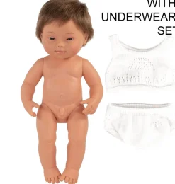 Miniland poppen Miniland Doll Boy With Down Syndrome 38 Cm* Miniland Dolls