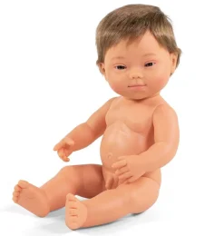 Miniland poppen Miniland Doll Boy With Down Syndrome 38 Cm* Miniland Dolls