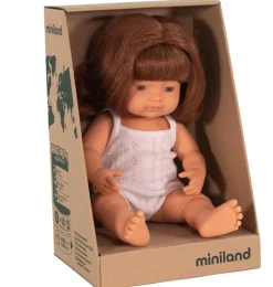Miniland poppen Miniland Doll Girl With Gingerd Hair 38 Cm* Miniland Dolls
