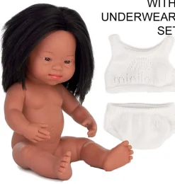 Miniland poppen Miniland Doll With Down Syndrome / Girl European 38 Cm* Miniland Dolls