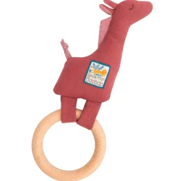 Moulin Roty Rattle And Wooden Teether Giraffe* Other Stuffed Animals