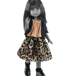 Paola Reina poppen Paola Reina Amigas Doll Clothing Set / Leopard* Amigas Dolls From Minikane & Paola Reina