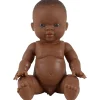 Paola Reina poppen Paola Reina Doll Brown Boy Blue Eyes 34 Cm* Minikane Dolls, Furniture And Accessories
