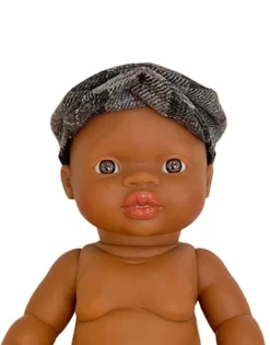 Paola Reina poppen Paola Reina Doll Brown Boy Blue Eyes 34 Cm* Minikane Dolls, Furniture And Accessories
