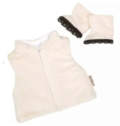 Skrållan Skrallan Doll Clothes Vest And Boots Made Of Soft Velor Fabric* Doll Clothes
